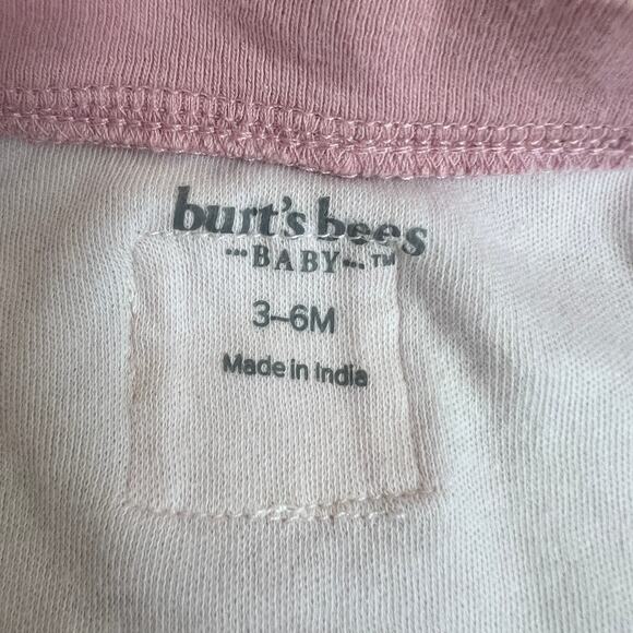 Burts Bees 3-6m‎ Baby Girl Bundle Footed Pajamas Kimono Wrap Top Ballet Pink - Picture 5 of 7